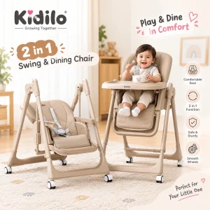 Kidilo 2-in-1 Luxury High Chair